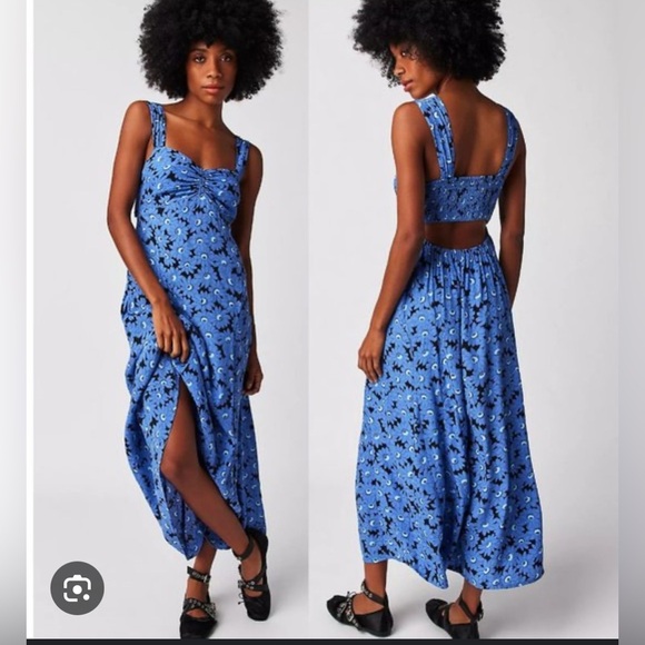 FREE PEOPLE ROSALEE MIDI DRESS - Picture 9 of 10